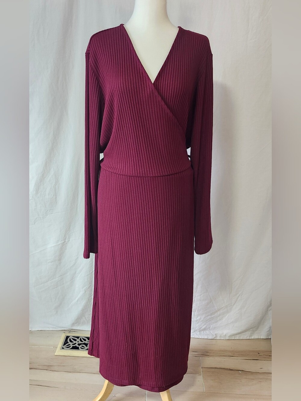 Old Navy Rich Burgandy Wrap Style Dress.